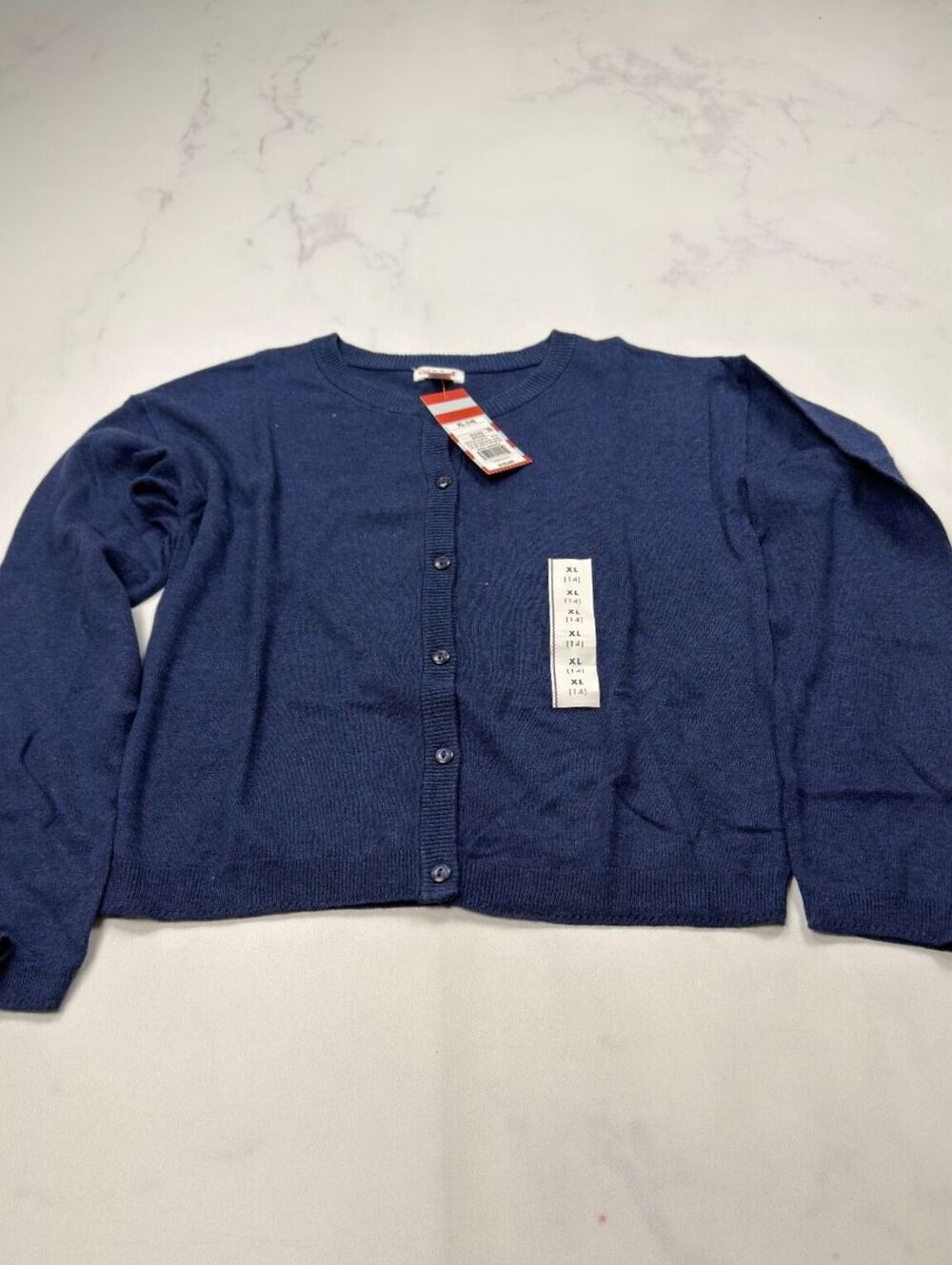 Cat & Jack Cardigan Navy Classic Knit - Girls XL NWT